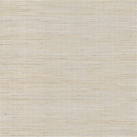 Silver &amp; Beige Metallic Jute Texture Wallpaper