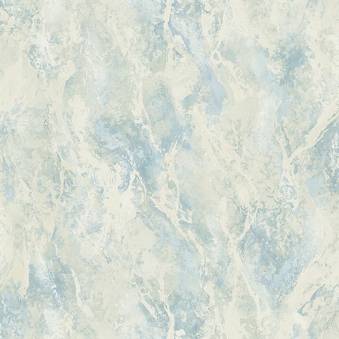 Silver Commercial Marble Faux Finish Wallpaper