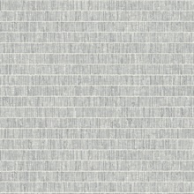 Silver Faux Grass Horizontal Stripe Wallpaper