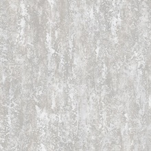 Silver Faux Plaster Texture Wallpaper