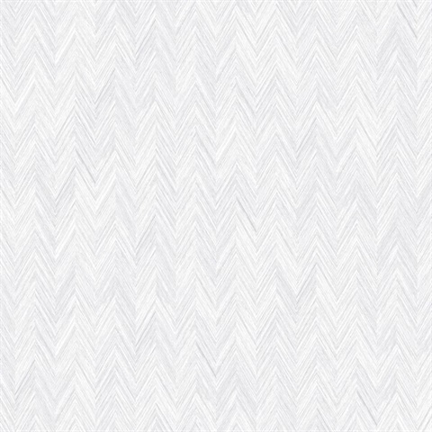 Silver Fiber Small Chevron Weave Wallpaper