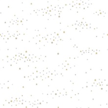 Silver &amp; Gold Starlight, Star Bright Peel and Stick Wallpaper