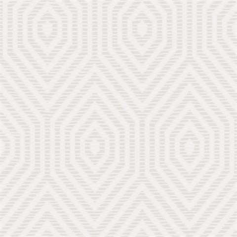 Silver & Grey Commercial Hexagon Geometric Wallpaper