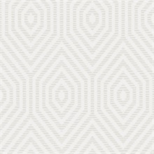 Silver & Grey Commercial Hexagon Geometric Wallpaper