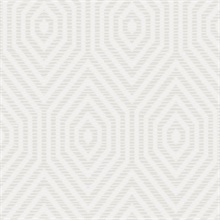 Silver & Grey Commercial Hexagon Geometric Wallpaper