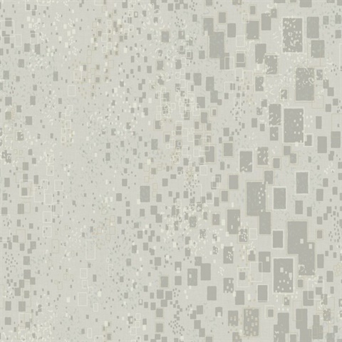 Silver & Grey Gilded Confetti Geometric Rectangle  Wallpaper