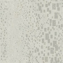 Silver &amp; Grey Gilded Confetti Geometric Rectangle  Wallpaper