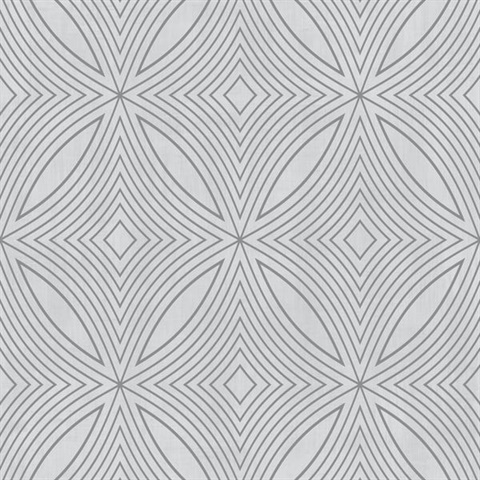 Silver Grey Glitter Kaleidoscope Metallic Wallpaper