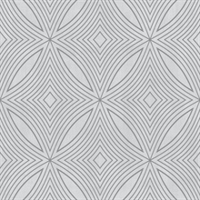 Silver Grey Glitter Kaleidoscope Metallic Wallpaper