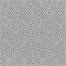 Silver Grey Glitter Kaleidoscope Metallic Wallpaper