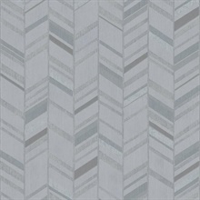 Silver Grey Metallic Chevron Vertical Stripe Wallpaper