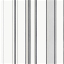 Silver Grey Smart 3 Stripes Casual Stripe Wallpaper