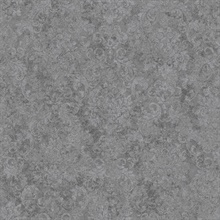 Silver Grey Textured Damask Wallpaper