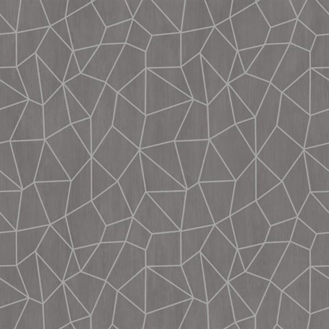 Silver Grey Textured Giraffe Skin Metallic Wallpaper
