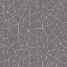 Silver Grey Textured Giraffe Skin Metallic Wallpaper