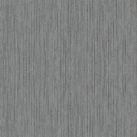 Silver Grey Vertical Textile Metallic Wallpaper