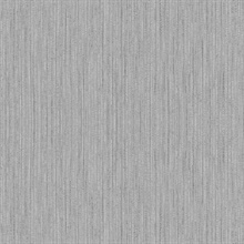 Silver Grey Vertical Textile Metallic Wallpaper