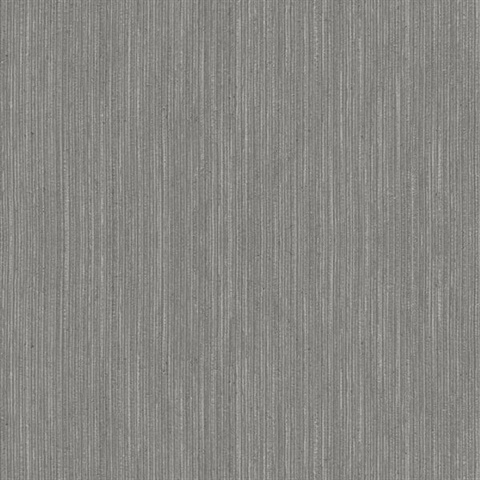 Silver Grey Vertical Textile Metallic Wallpaper