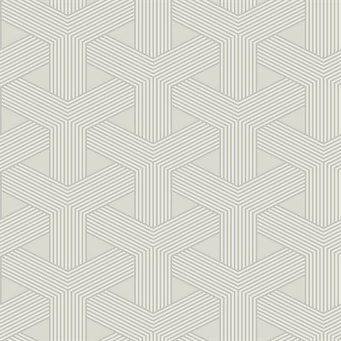 Silver Interlocking Geometric Triangles Wallpaper