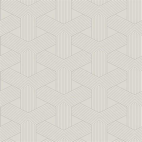 Silver Interlocking Geometric Triangles Wallpaper