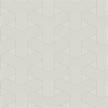 Silver Interlocking Geometric Triangles Wallpaper