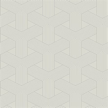 Silver Interlocking Geometric Triangles Wallpaper