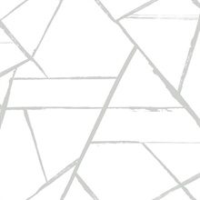 Silver Metallic Abstract Intersect Geometric Line Wallpaper