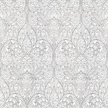 Silver Metallic Foil Paradise Floral Wallpaper