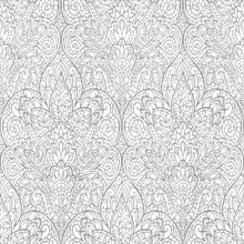 Silver Metallic Foil Paradise Floral Wallpaper