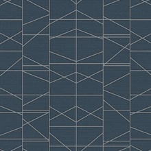 Silver Modern Perspective Geometric Wallpaper