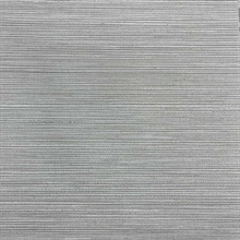 Silver Rockland Pearlescent Faux Grasscloth Wallpaper