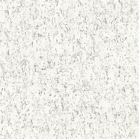 Silver Ronaele Faux Cork Wallpaper