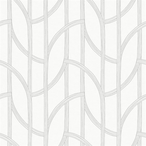 Silver Salvo Chic Vines Wallpaper