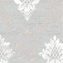 Silver Stephanie Damask