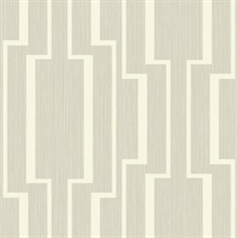 Silver & White Abstract Geometric Lines Wallpaper