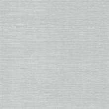 Silver & White Shining Sisal Faux Grasscloth Wallpaper