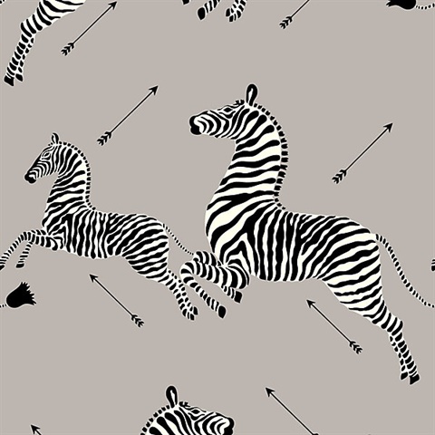 Silver Zebra Wallpaper