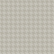 Silvergrey Glitter Modern Houndstooth Wallpaper