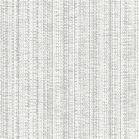 Simon Light Grey Faux Woven Stitch Texture Wallpaper