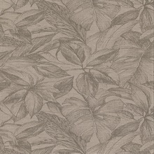 Simone Light Brown Tropical Vinyl Wallpaper