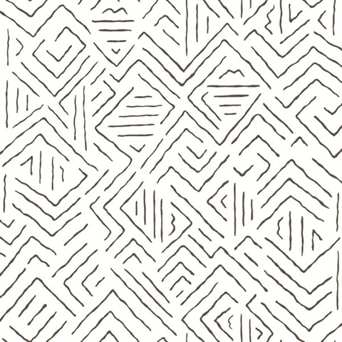 Sirih Black Tribal Wallpaper