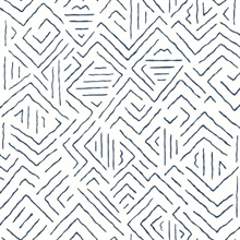 Sirih Navy Tribal Wallpaper