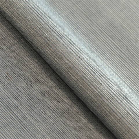 Sisal Heathered Bleustone Handwoven Grasscloth Wallpaper