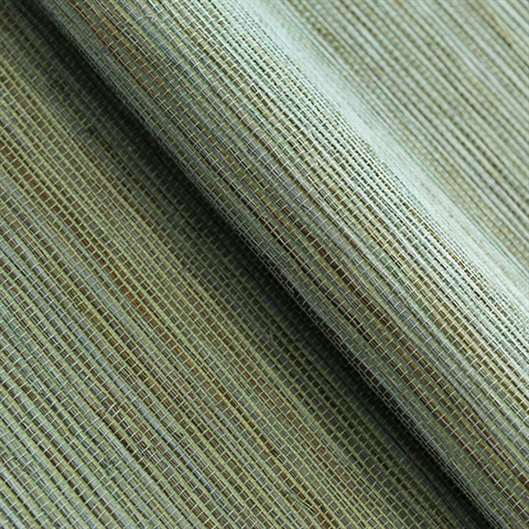 Sisal Woodland Green Handwoven Grasscloth Wallpaper