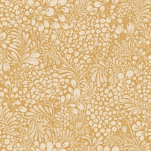 Siv Mustard Botanical Scandanavian Wallpaper