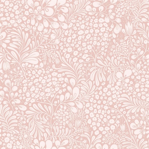 Siv Pink Botanical Scandanavian Wallpaper