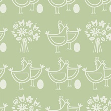 Six of One  - Pear Green colourway wallpaper