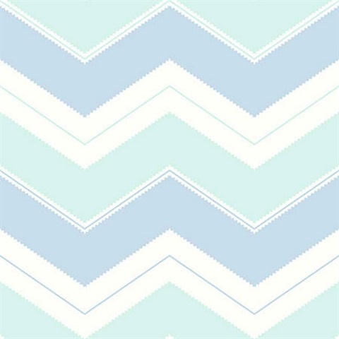 Sky Blue Baby Blue Zig Zag Chevron Wallpaper