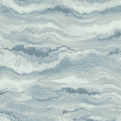 Sky Blue Cloud Waves Wallpaper
