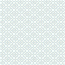 Sky Blue Diamond Gate Trellis Wallpaper